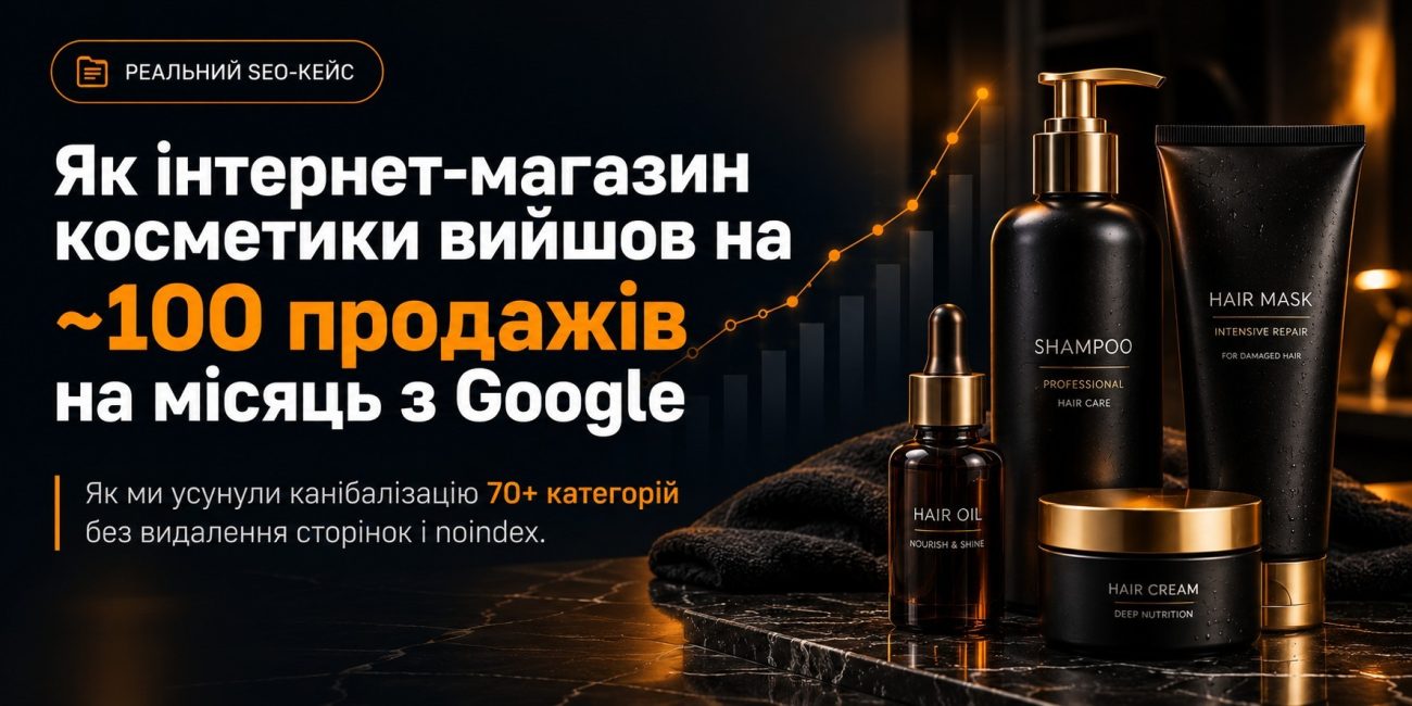 Кейс SEO: 100 продажів на місяць для магазину косметики з органіки